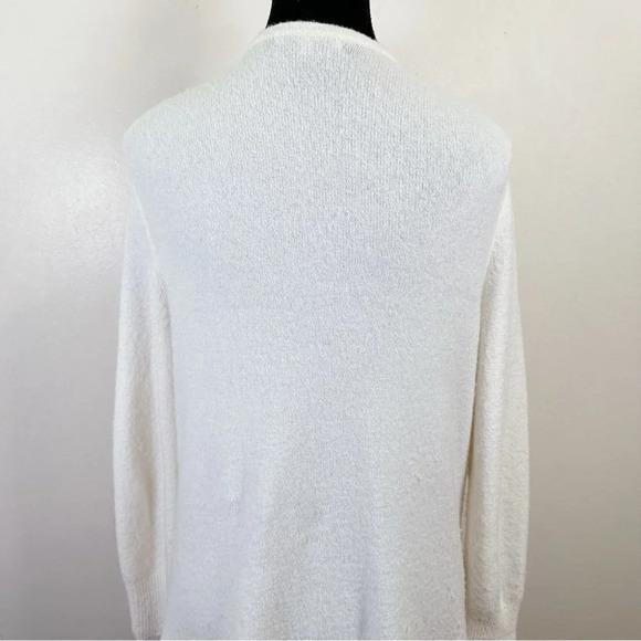 Madewell Merino Wool Alpaca Open Front White Cardigan - Picture 4 of 16